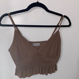 Urban Outfitters V Neck Pleated crop top